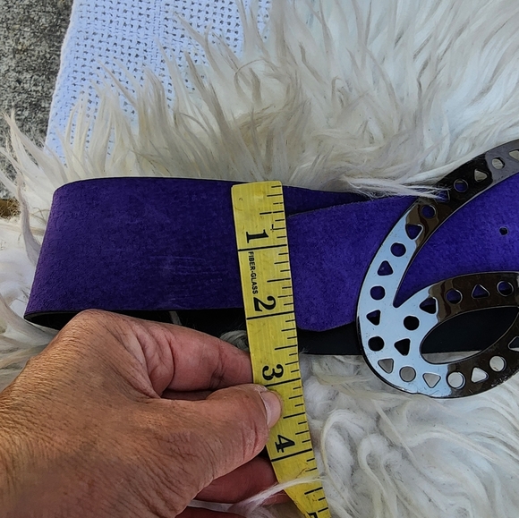 Missoni Purple‎ suede abstract belt S/M NEW - Picture 11 of 14